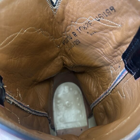 Lucchese Classics P0374 Black Cherry Roper Western Cowboy Boots Mens 10.5 EE - Picture 5 of 12